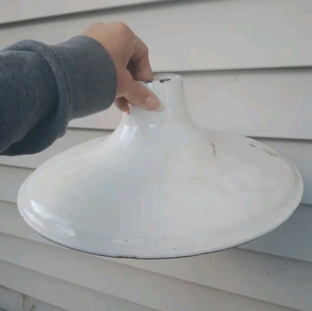 14" Porcelain Antique industrial lamp shade